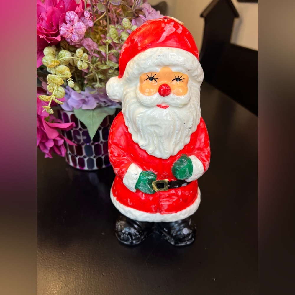 Vintage Gurley Style Large Candle Santa Claus Figural Candle Christmas As Is